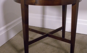 Transitional Side Table With Cross-Stretchers